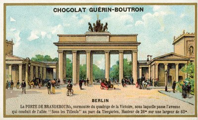 Brandenburgi kapu, Berlin (chromolitho) alkotó: French School