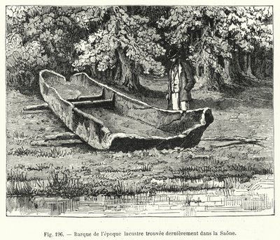 A Saone-ban nemrégiben talált braque a tavi időszakból (metszet) alkotó: French School