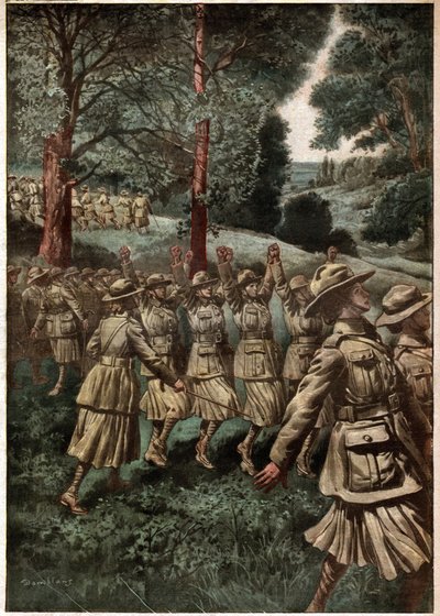 Brit női katonák alkotó: French School