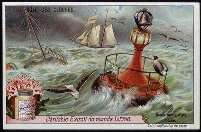 Bója csengővel a csónakok figyelmeztetésére - Liebig chromo alkotó: French School