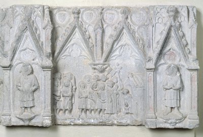 Temetési jelenet (a koporsó előtt) (homokkő) alkotó: French School