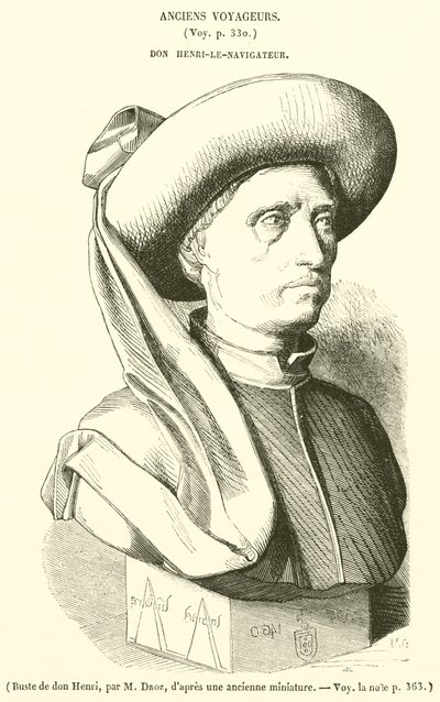 Don Henri mellszobra (metszet) alkotó: French School