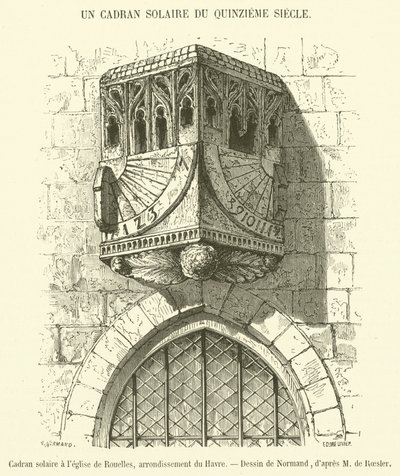 Napóra a Rouelles-i templomban, Le Havre kerületében (metszet) alkotó: French School