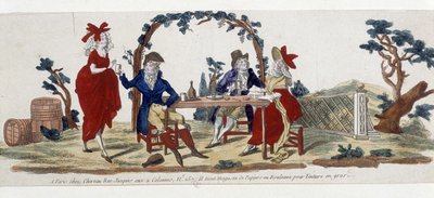 Kávézó Párizsban: chez Chereau, rue Jacques - metszet alkotó: French School
