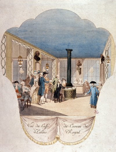 Cafe du Caveau du Palais Royal, Párizs alkotó: French School