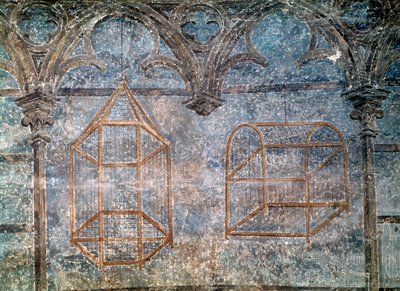 Ketrecek és építészeti részletek a pápai hálószobából, 1334-62 alkotó: French School
