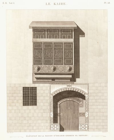 Kairó: Ibrahim Kikheyd el Sennary házának emelése alkotó: French School