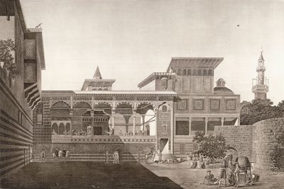 Kairó: kilátás Osman Bey házának belsejére alkotó: French School