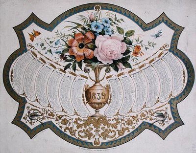 1839-es naptár, Godefroy Engelmann (1788-1839) metszete 1838 körül (színes litó) alkotó: French School