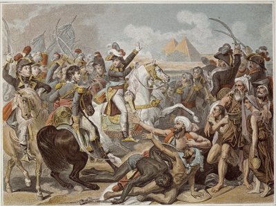 Egyiptom hadjárata (expedíciója) (1798-1801): Napóleon a piramisok csatájában (július 21. alkotó: French School