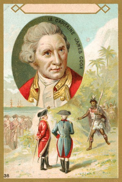 James Cook kapitány, angol felfedező (chromolitho) alkotó: French School