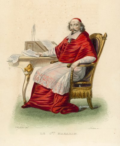 Mazarin bíboros (színes metszet) alkotó: French School