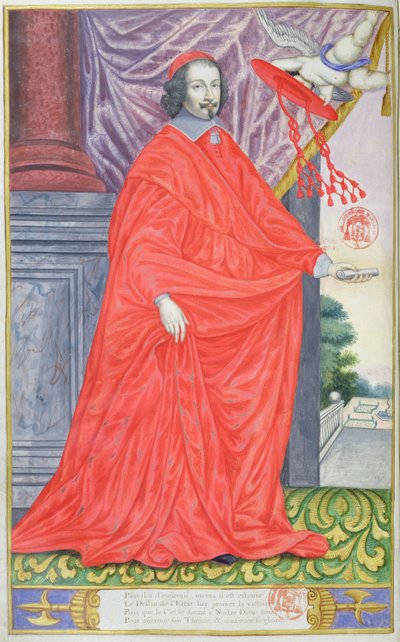 Mazarin bíboros, Puget de la Serre illusztrációja Századunk jeles embereinek panegyricáiból, 1655 alkotó: French School