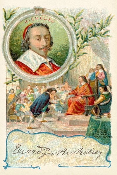 Richelieu bíboros megalapítja az Academie Francaise-t alkotó: French School