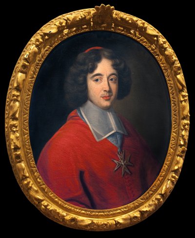 de Bouillon bíboros, Tournus apátja 1660-tól 1715-ig, a hotel dieu építésének kezdeményezője. Névtelen festészet, francia művészet 17. század. Hotel Dieu, Musee Greuze, Tournus. alkotó: French School