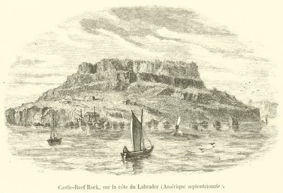Castle-Reef Rock, Labrador partjainál, Észak-Amerikában (metszet) alkotó: French School