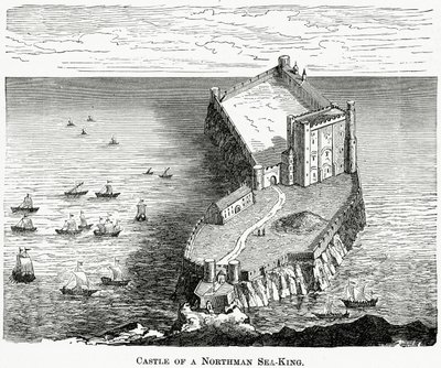 Burg eines Nordmann-Seekönigs, ca. 1880 von French School