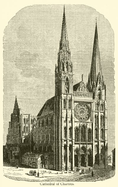 Chartres-i katedrális (metszet) alkotó: French School
