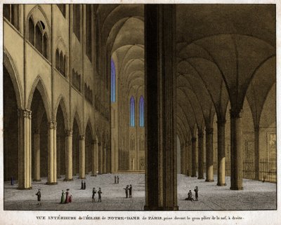 Notre-Dame de Paris katedrális. (metszet, kb. 1850) alkotó: French School