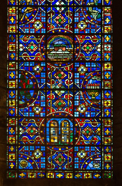 Cathedrale de chartres, a béke ólomüvegének részlete alkotó: French School