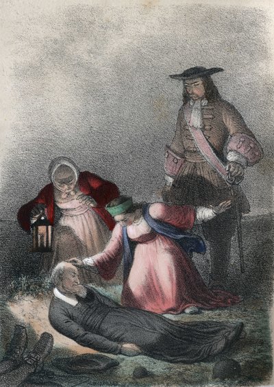 I. Orosz Katalin (Marta Elena Skavronska, később Marfa Samuilovna Skavronskaya) – I. Katalin (1684-1727), gyermek, megtalálja Skovronski lelkészt, az őt felnevelő lelkészt, aki meghalt Mariembourgban, az oroszok által megszállt városban. a „The illu alkotó: French School