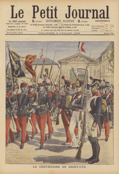 A francia katonai akadémia megalakulásának századik évfordulója a párizsi Saint-Cyr-ben (színes litó) alkotó: French School