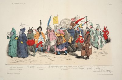 Politikai hamvas ceremónia, a La Caricature, pub. 1833 (kézzel színezett litográfia) alkotó: French School