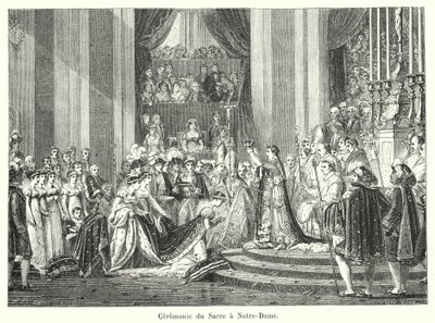 Koronázási szertartás a Notre-Dame-ban alkotó: French School