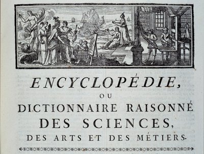 Diderot és Alembert enciklopédiájának fejezetvezetője alkotó: French School