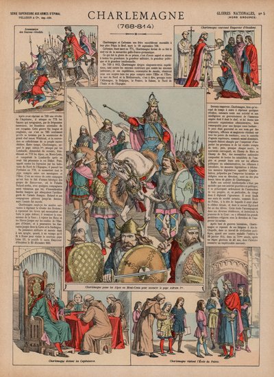 Nagy Károly, 768-814 (színes litó) alkotó: French School