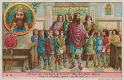 Nagy Károly, a Karoling Birodalom alapítója (768-814) alkotó: French School
