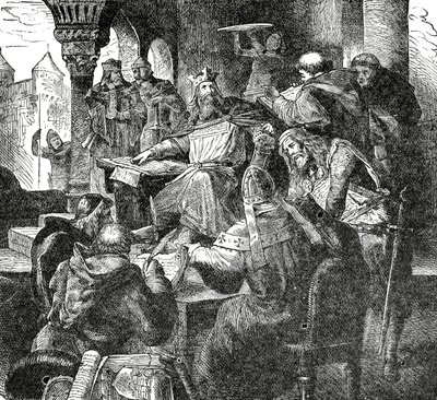 Nagy Károly az aacheni palotai iskolájának diákjaival és tanáraival, 1890 körül alkotó: French School