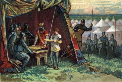 II. Károly szerint Le Bald ezüst áron vásárolta meg a békét. Kromolitográfia 1890 körül. alkotó: French School