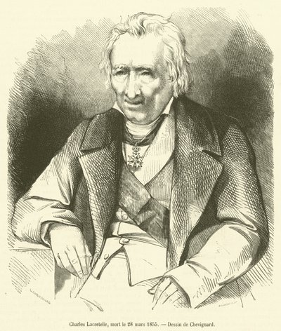 Charles Lacretelle, meghalt 1855. március 28-án (metszet) alkotó: French School