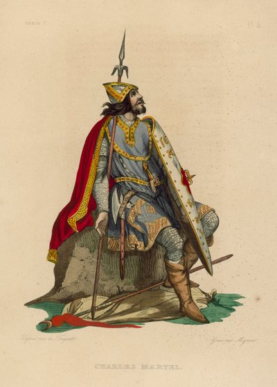 Charles Martel (színes metszet) alkotó: French School