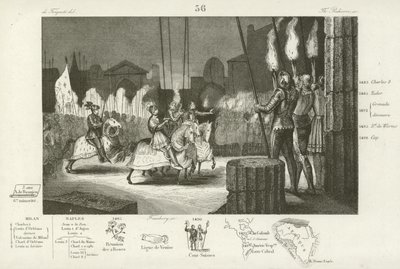 VIII. Károly francia diadalmenetben belép Rómába, 1494 alkotó: French School