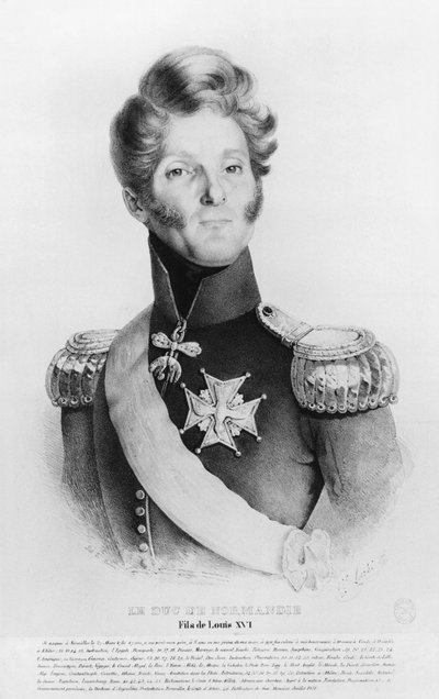 Charles de Bourbon, Normandia hercege vagy Richemont báró, aki XVII. Lajos királyként pályázik Franciaország trónjára, 1831-35 körül alkotó: French School