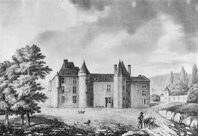 Chateau de Montaigne, Dordogne (metszet) alkotó: French School