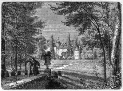 A Chateau de Savigny-sur-Orge (Savigny sur Orge) Louis, Nicolas DAVOUT (1770 - 1823) A Birodalom marsalljának rezidenciája - Adolphe Thiers „A birodalom története a konzulátus történetét követve” című művében -1879 - magángyűjtemény alkotó: French School