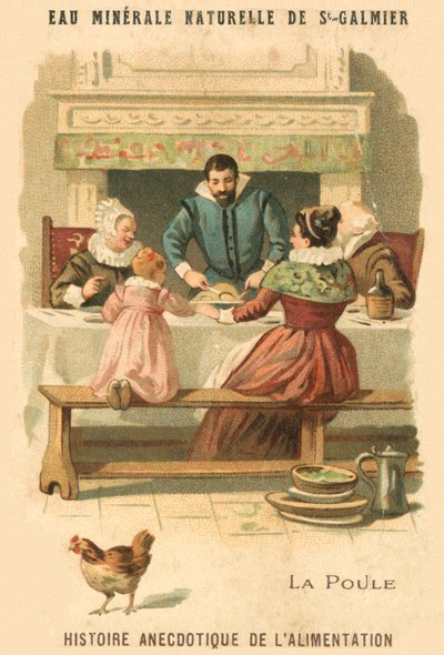 csirke (chromolitho) alkotó: French School