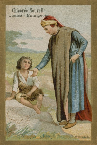 Chicoree nouvelle kereskedelmi kártya, Cimabue felfedezi Giottót alkotó: French School
