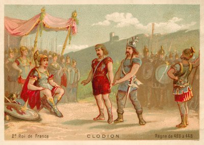 Chlodio, a szaliai frankok királya (chromolitho) alkotó: French School