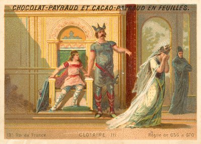 III. Chlothar, Neustria és Burgundia frank királya (chromolitho) alkotó: French School