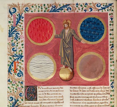 Christus umgeben von den vier Elementen von French School