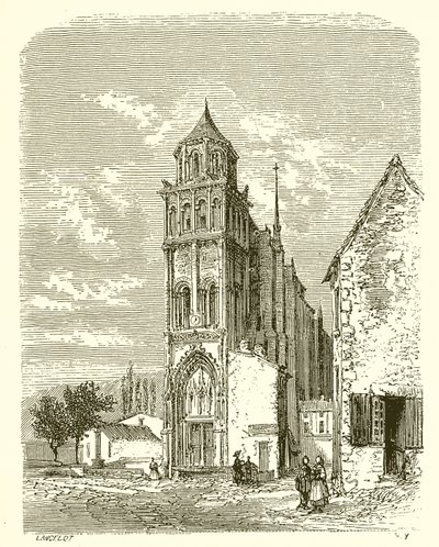 Sainte-Radegonde templom Poitiers-ben alkotó: French School