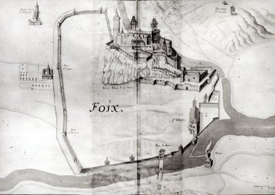 Foix városa, a Grand Atlasból, 17. század eleje (wc papíron) alkotó: French School