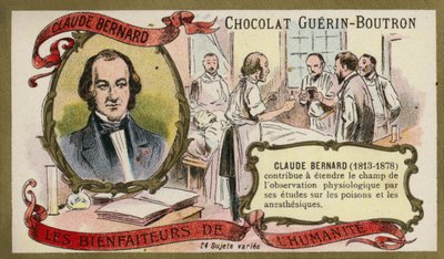 Claude Bernard francia fiziológus (chromolitho) alkotó: French School