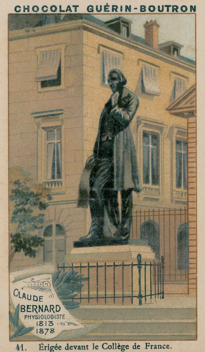 Claude Bernard, fiziológus, 1813-1878, a College de France előtt emelték alkotó: French School