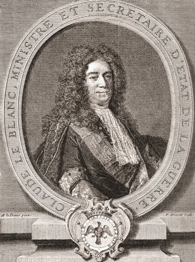 Claude Le Blanc, 1669 1728. Az ősi rezsim francia királyi tisztviselője és kétszer hadügyi államtitkár. Az 1908-ban megjelent Les Heures Libresből. alkotó: French School