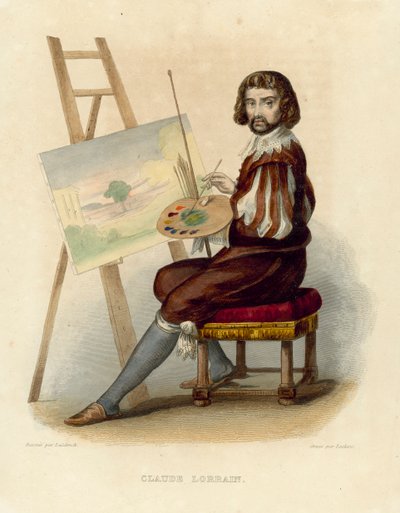 Claude Lorrain (színes metszet) alkotó: French School